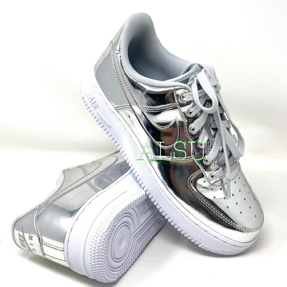 Nike Air Force 1 SP Crome Metallic Women Sneakers - Picture 9 of 10
